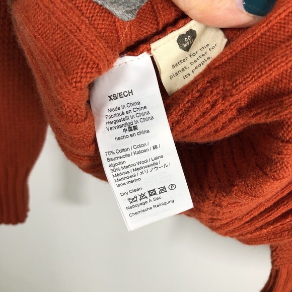 Madewell Eastbrook Crossback Turtleneck Sweater S Small Boxy Merino Wool Blend * - Picture 7 of 7